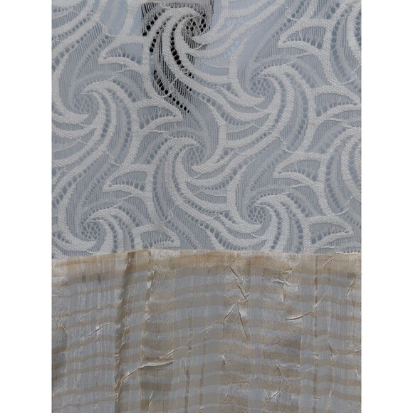 Chico's Travelers Size 1 Sheer Beige Black Open Front Asymmetrical Hem Cardigan - Picture 9 of 11